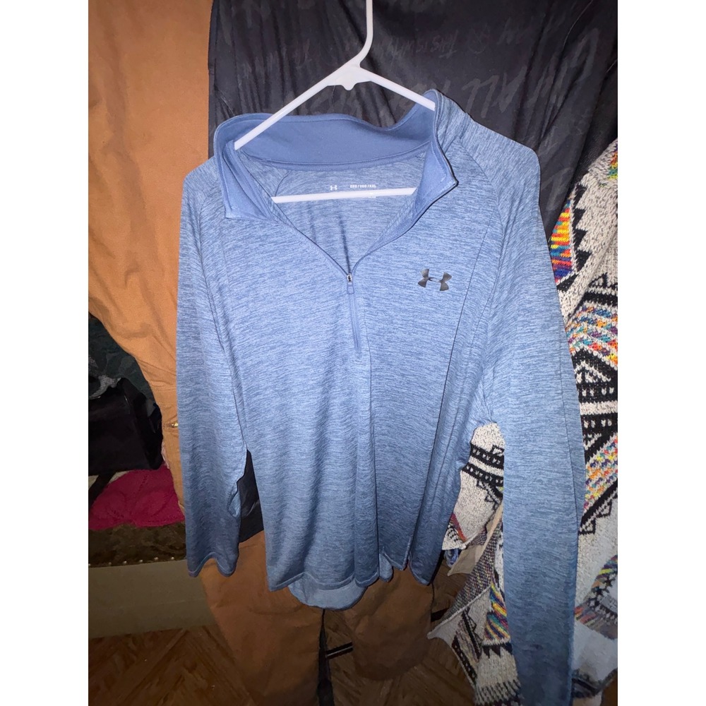 Under Armour & Mossy Oak Mens 2XL Quarter Zip Pullover Bundle Blue Tan Heather